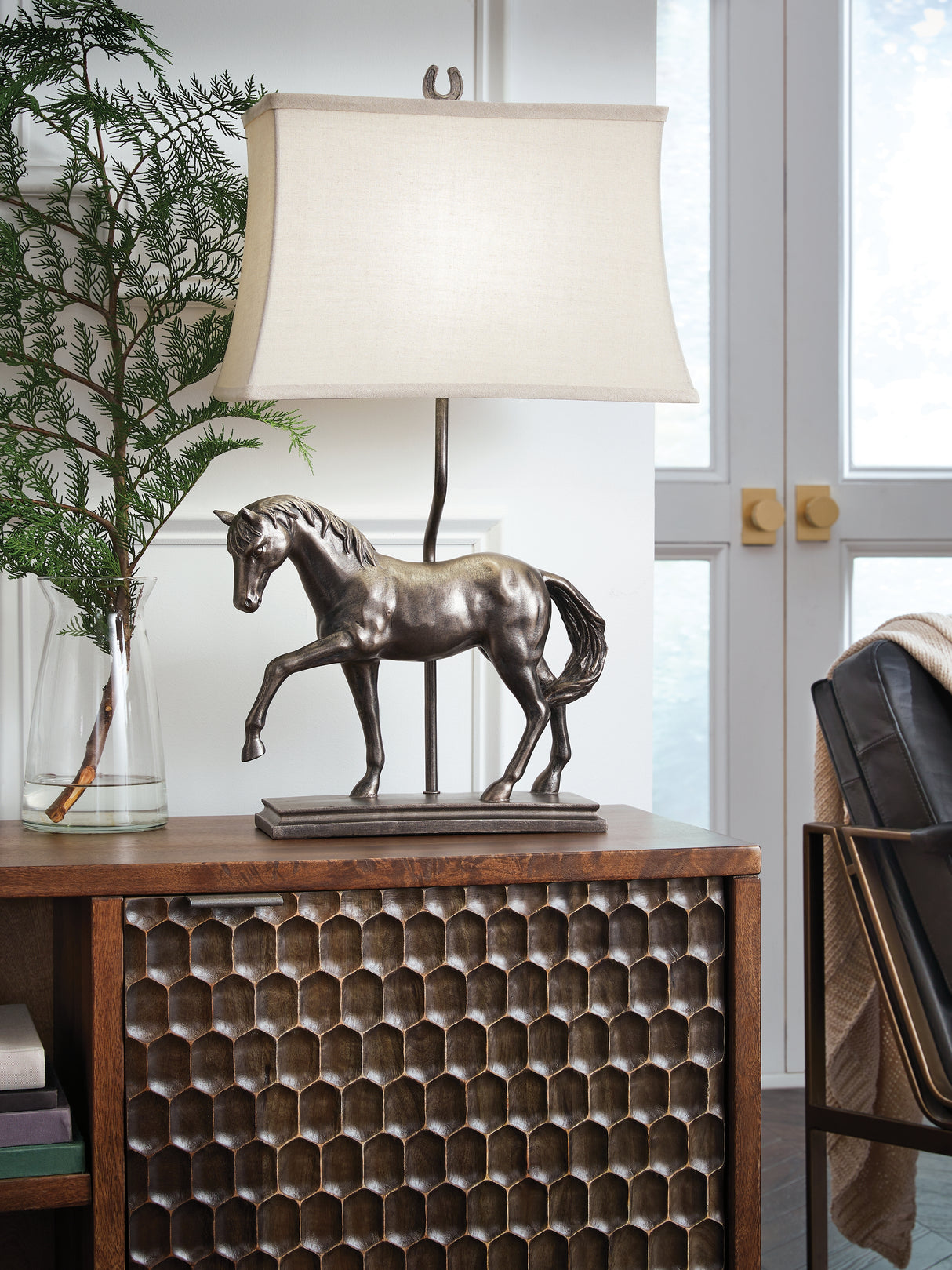 Furniture City Biloxi - Ashley Furniture - Sandorman Lighting - Poly Table Lamp (1/CN) / Bronze Finish - L317044