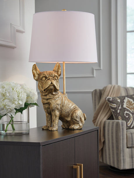 Furniture City Biloxi - Ashley Furniture - Wadeland Lighting - Poly Table Lamp (1/CN) / Gold Finish - L317054