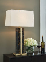 Furniture City Biloxi - Ashley Furniture - Neonish Lighting - Marble Table Lamp (1/CN) - L428984