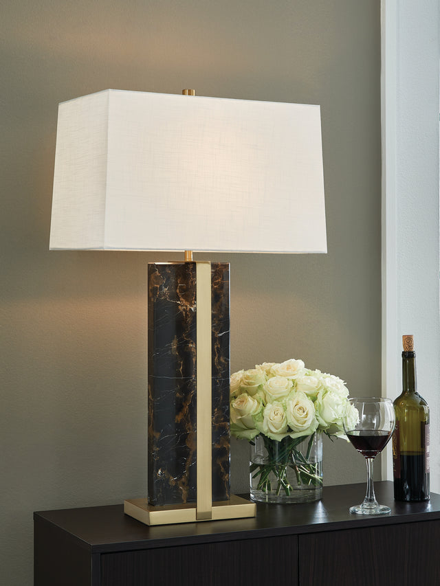 Furniture City Biloxi - Ashley Furniture - Neonish Lighting - Marble Table Lamp (1/CN) - L428984