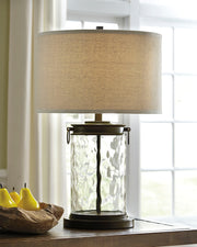 Furniture City Biloxi - Ashley Furniture - Tailynn Lighting - Table Lamp (Set of 2) / Clear/Bronze Finish - L430324X2
