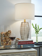 Furniture City Biloxi - Ashley Furniture - Taylow Lighting - Table Lamp (Set of 2) / Gray - L430794X2