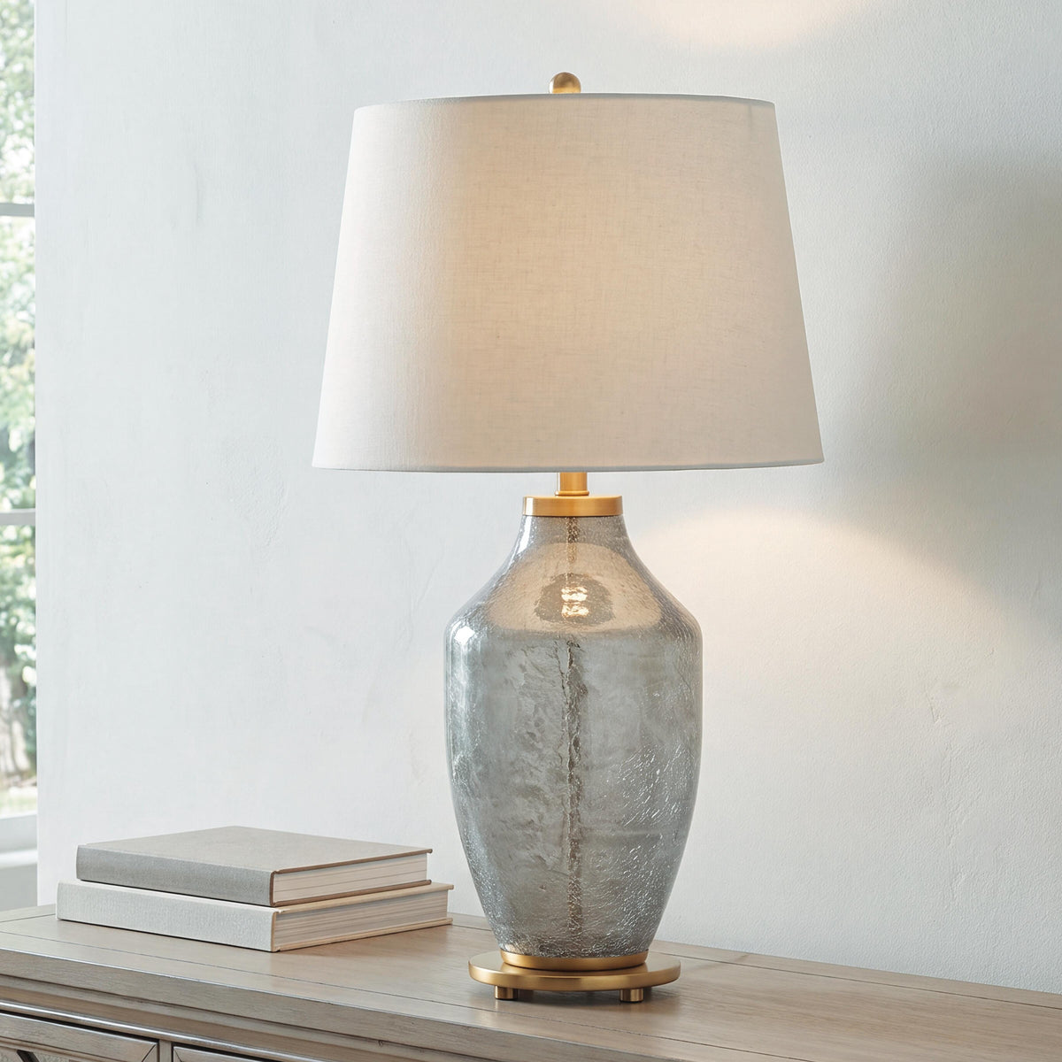 Furniture City Biloxi - Ashley Furniture - Abbriel Lighting - Glass Table Lamp (1/CN) - L430974