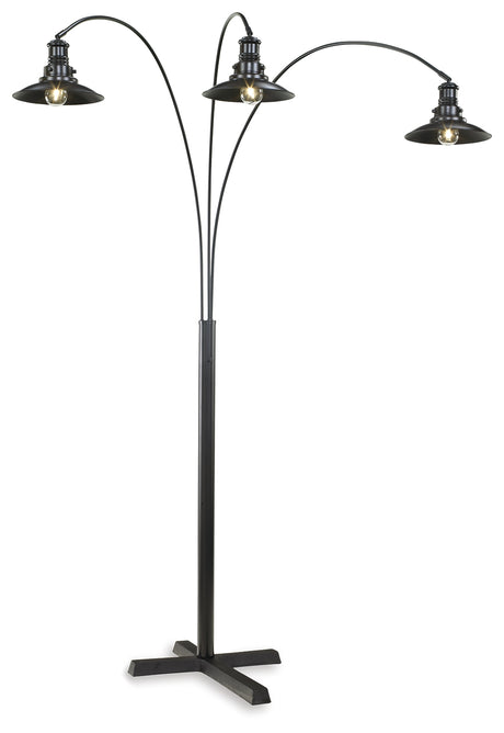Furniture City Biloxi - Ashley Furniture - Sheriel Lighting - Metal Arc Lamp (1/CN) / Black - L725059