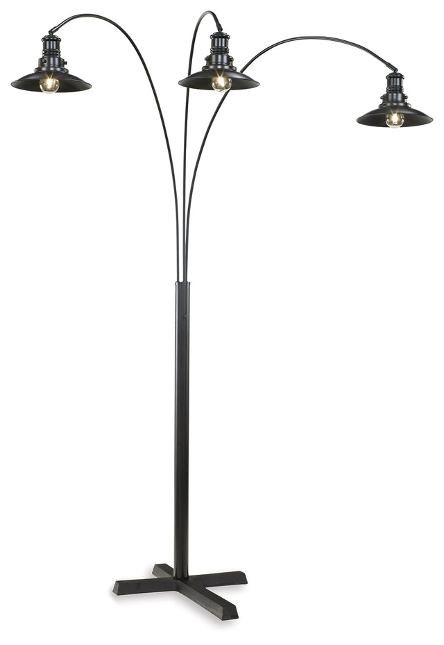 Furniture City Biloxi - Ashley Furniture - Sheriel Lighting - Metal Arc Lamp (1/CN) / Black - L725059