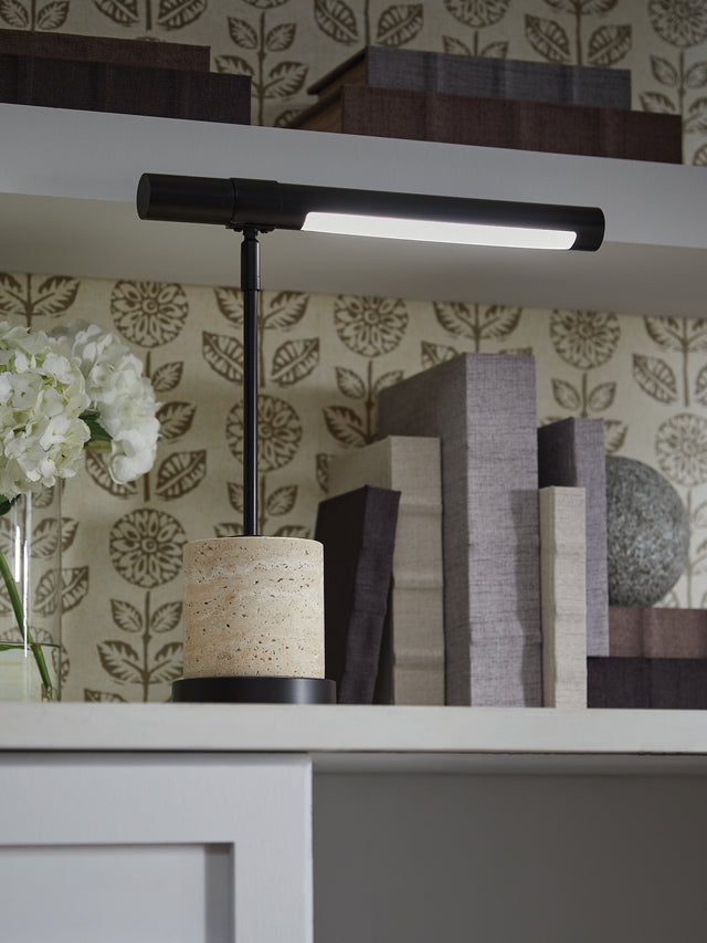 Furniture City Biloxi - Ashley Furniture - Vinmour Lighting - Metal Desk Lamp (1/CN) / Brown/Beige - L734402