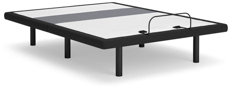 Furniture City Biloxi - Ashley Furniture - Best Base with Lumbar and Audio Queen Adjustable Base - Queen Adjustable Base / Charcoal Gray - M5X532