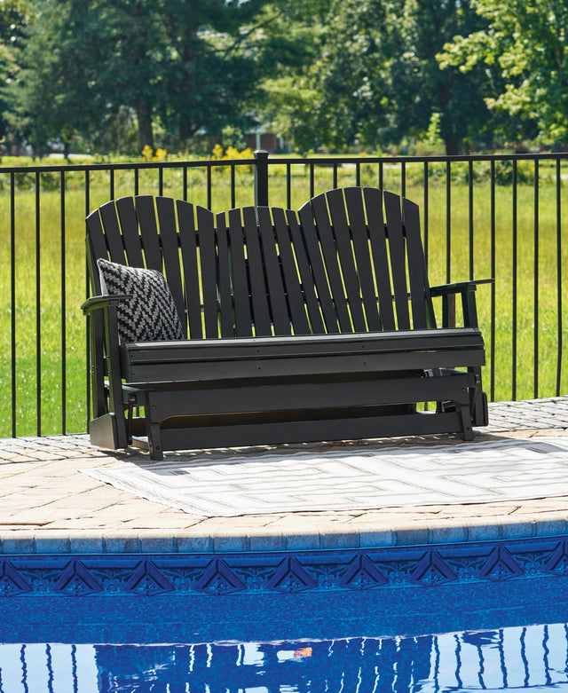 Furniture City Biloxi - Ashley Furniture - Hyland wave Outdoor - Rectangular Cocktail Table / Black - P108-701