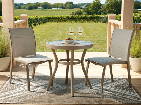 Furniture City Biloxi - Ashley Furniture - Mission Beach Outdoor - Chairs w/Table Set (3/CN) / Beige - PCP200-050