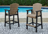Furniture City Biloxi - Ashley Furniture - Fairen Trail Outdoor - Tall Barstool (Set of 2) / Black/Driftwood - P211-130