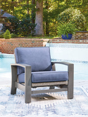 Furniture City Biloxi - Ashley Furniture - Half Moon Beach Outdoor - Spring Lounge Chair / Blue/Gray - PCP418-820