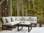 Furniture City Biloxi - Ashley Furniture - Beachloft Outdoor - 6-Piece Outdoor Sectional / Black - P490P1