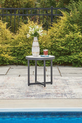 Furniture City Biloxi - Ashley Furniture - Ocean Beach Outdoor - Round End Table / Gray - PCP510-706