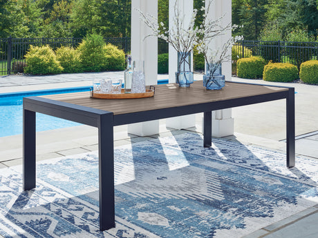 Furniture City Biloxi - Ashley Furniture - East Beach Outdoor - RECT Dining Table w/UMB OPT - PCP587-625