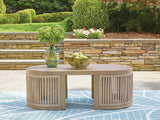 Furniture City Biloxi - Ashley Furniture - Serena Shores Outdoor - Rectangular Cocktail Table / Beige - PCP604-701