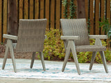 Furniture City Biloxi - Ashley Furniture - Cliff Trails Outdoor - Arm Chair (Set of 2) / Beige - PCP690-601A