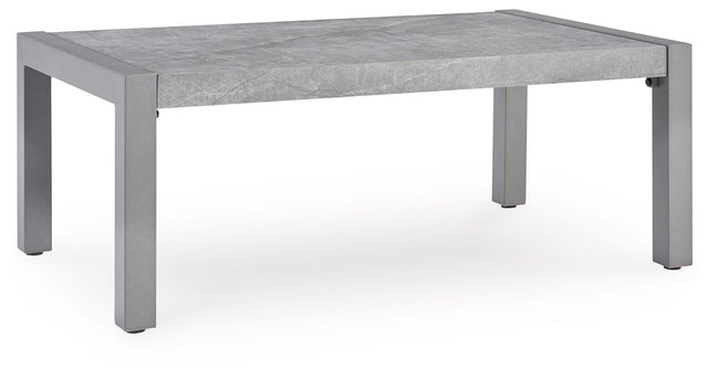 Furniture City Biloxi - Ashley Furniture - Hurley Park Outdoor - Sofa with Cushion / Gray - PCP695-838