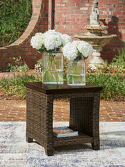 Furniture City Biloxi - Ashley Furniture - Monterey Point Outdoor - Square End Table / Dark Brown - PCP760-702