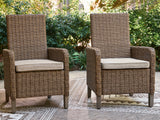 Furniture City Biloxi - Ashley Furniture - Laguna Heights Outdoor - Arm Chair With Cushion (Set of 2) / Beige - PCP790-601A