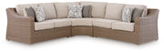 Furniture City Biloxi - Ashley Furniture - Laguna Heights Outdoor - 3-Piece Outdoor Sectional / Beige - PCP790P1