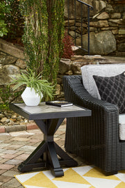 Furniture City Biloxi - Ashley Furniture - Beachcroft Outdoor - Square End Table / Black/Light Gray - P792-702
