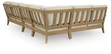 Furniture City Biloxi - Ashley Furniture - Clare View Outdoor - 4-Piece Outdoor Sectional / Beige - P801P11