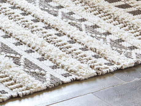 Furniture City Biloxi - Ashley Furniture - Karalee Rug - 5' x 7' Rug / Ivory/Brown - R404442