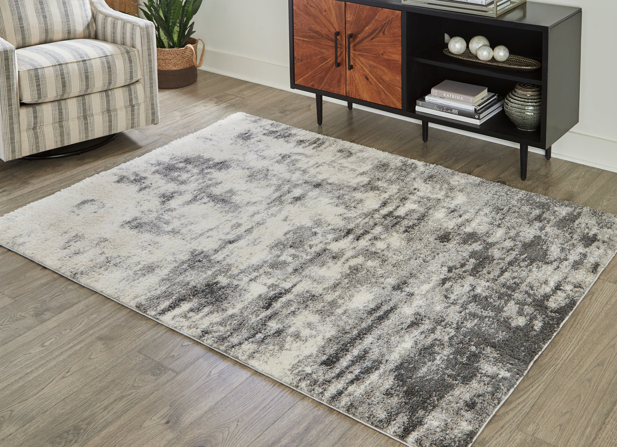 Furniture City Biloxi - Ashley Furniture - Gerdie Rug - 7'10" x 10' Rug / Cream/Gray - R404991