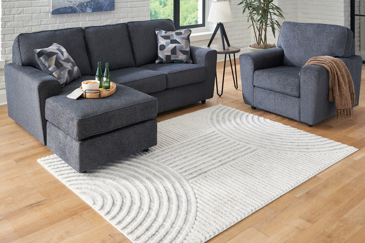 Furniture City Biloxi - Ashley Furniture - Lambworth Rug - 5'3" x 7' Rug / Gray/Cream - R405342