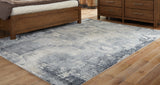 Furniture City Biloxi - Ashley Furniture - Langrich Rug - 7'10" x 10'6" Rug / Blue/Gray/Cream - R406131
