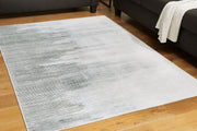 Furniture City Biloxi - Ashley Furniture - Milset Rug - 5'1" x 6'10" Washable Rug / Black/White/Gray - R406252