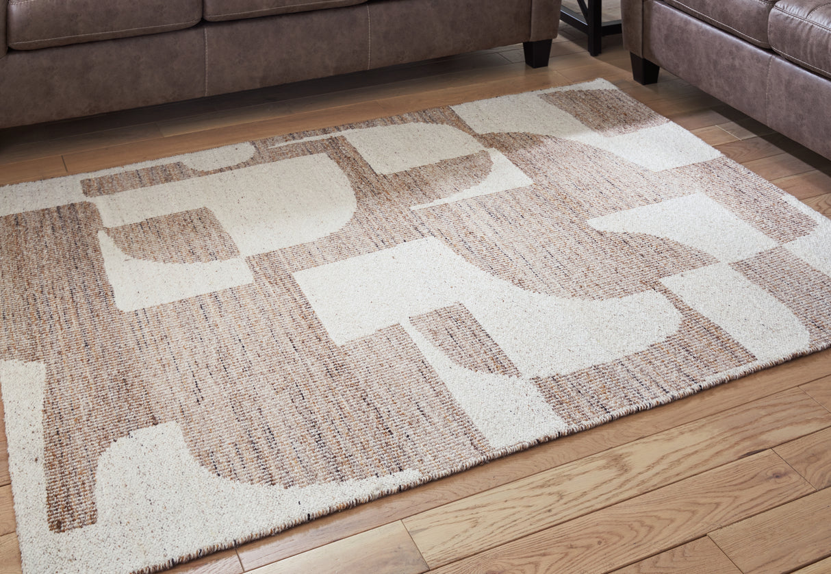 Furniture City Biloxi - Ashley Furniture - Brynnfield Rug - 8' x 10' Rug / Beige/Brown - R406371