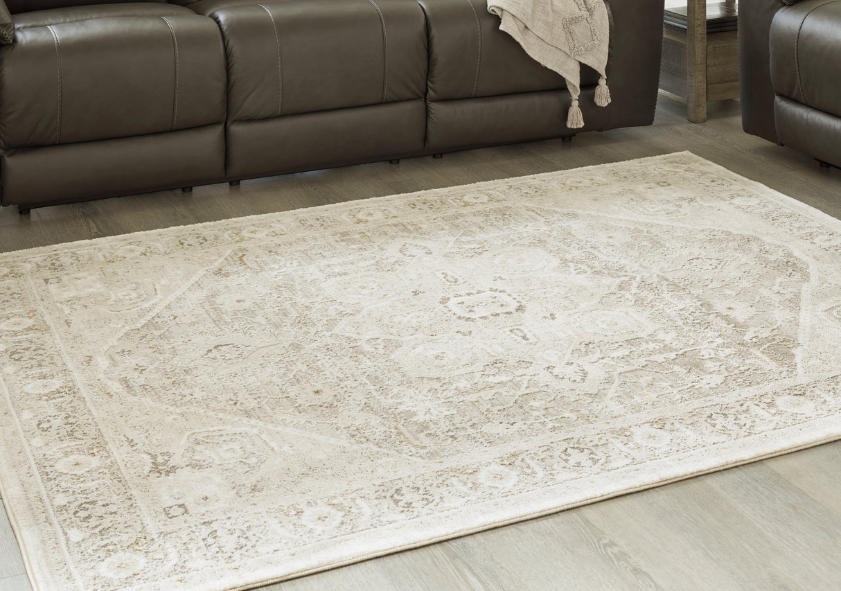 Furniture City Biloxi - Ashley Furniture - Gatwell Rug - 5' x 7' Rug / Ivory/Gray/Tan - R406512