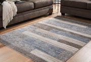 Furniture City Biloxi - Ashley Furniture - Sethburn Rug - 5' x 7' Rug / Cream/Brown/Gray - R406592