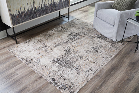 Furniture City Biloxi - Ashley Furniture - Elaning Rug - 5' x 7' Rug / Black/Gray/Cream - R406702