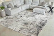 Furniture City Biloxi - Ashley Furniture - Langwell Rug - 5' x 7' Rug / Black/Gray/White - R406782