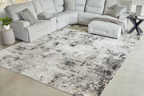 Furniture City Biloxi - Ashley Furniture - Langwell Rug - 5' x 7' Rug / Black/Gray/White - R406782