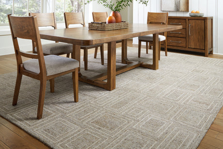 Furniture City Biloxi - Ashley Furniture - Brickburgh Rug - 10' x 14' Rug / Gray/Ivory/Honey - R406900