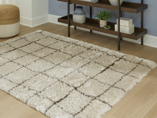 Furniture City Biloxi - Ashley Furniture - Wrenlow Rug - 8' x 10' Rug / Cream/Brown - R407211