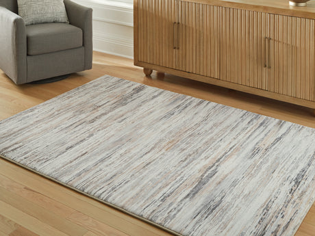 Furniture City Biloxi - Ashley Furniture - Nace Rug - 7'6" x 9'6" Area Rug / Gray/Brown/White - R407471