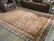 Furniture City Biloxi - Ashley Furniture - Qaabiz Rug - 5' x 7' Area Rug / Sienna/Ivory/Black - R407522