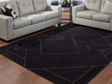 Furniture City Biloxi - Ashley Furniture - Marav Rug - 7'8" x 10' Area Rug / Black/White - R407531