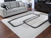 Furniture City Biloxi - Ashley Furniture - Davismour Rug - 7'8" x 10' Area Rug / Ivory/Taupe/Charcoal - R407561