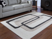 Furniture City Biloxi - Ashley Furniture - Davismour Rug - 7'8" x 10' Area Rug / Ivory/Taupe/Charcoal - R407561
