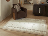 Furniture City Biloxi - Ashley Furniture - Dot Rug - 5' x 7' Area Rug / Cream/Brown/Taupe - R407652