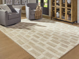 Furniture City Biloxi - Ashley Furniture - Lisgrove Rug - 5' x 7' Area Rug / Tan/Brown/White - R407712