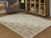 Furniture City Biloxi - Ashley Furniture - Lisgrove Rug - 5' x 7' Area Rug / Tan/Brown/White - R407712