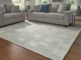 Furniture City Biloxi - Ashley Furniture - Dylanton Rug - 7'8" x 10' Area Rug / Ivory/Blue - R407811