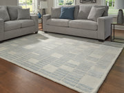 Furniture City Biloxi - Ashley Furniture - Dylanton Rug - 7'8" x 10' Area Rug / Ivory/Blue - R407811