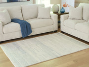 Furniture City Biloxi - Ashley Furniture - Genemost Rug - 5' x 7' Area Rug / Ivory/Blue - R407842